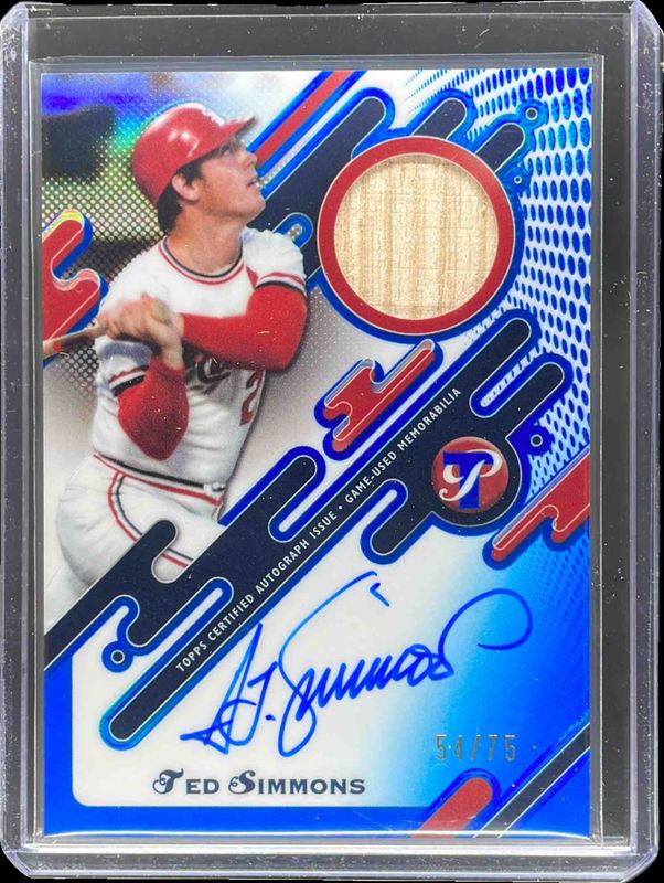 2025 Topps Pristine #PPAR-TSS Pristine Pieces Autographs Relic - Blue Refractor /75