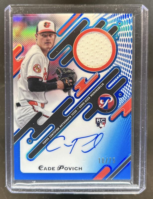 2025 Topps Pristine #PPAR-CP Pristine Pieces Autographs Relic - Blue Refractor /75