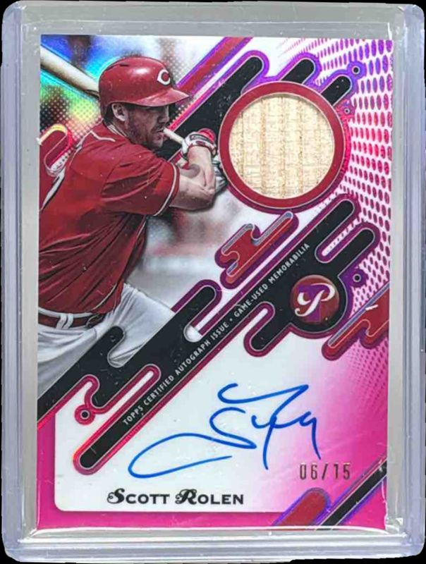 2025 Topps Pristine #PPAR-SR Pristine Pieces Autographs Relic - Pink Refractor /15