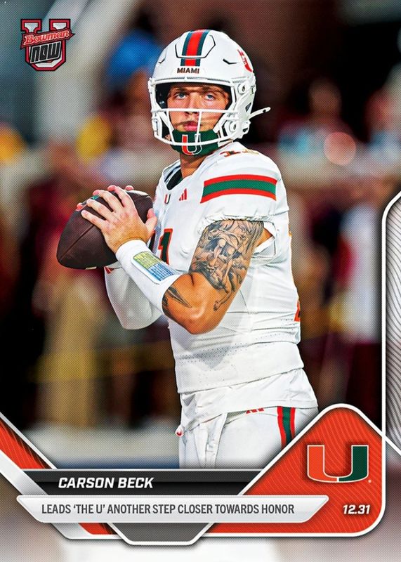 2025 Bowman U Now #63 Base (Print Run: 1,627)