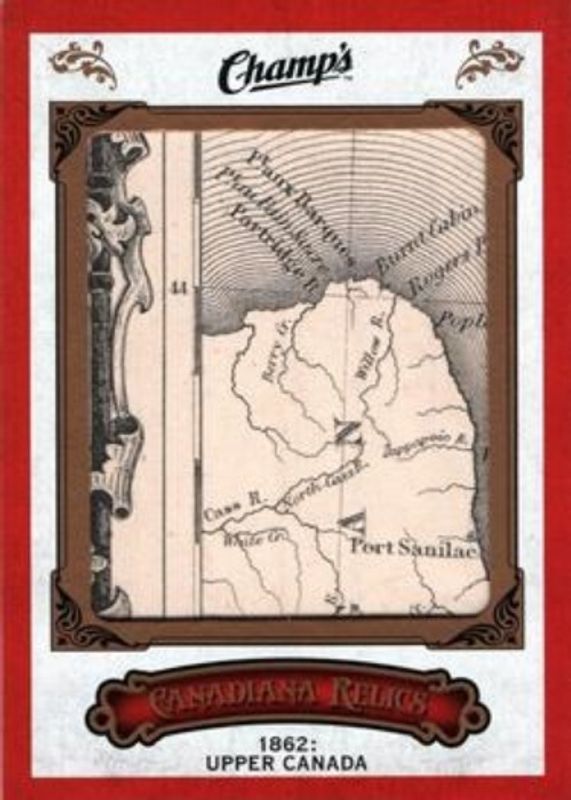 2015 Upper Deck Champ's #CR-UPC Canadiana Vintage Map Relics