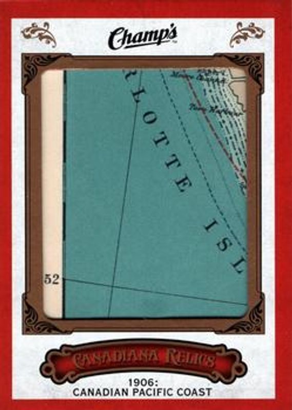 2015 Upper Deck Champ's #CR-CPC Canadiana Vintage Map Relics