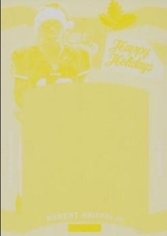 2013 Panini Black Friday #RGIII Happy Holidays Progression Proofs Yellow /5