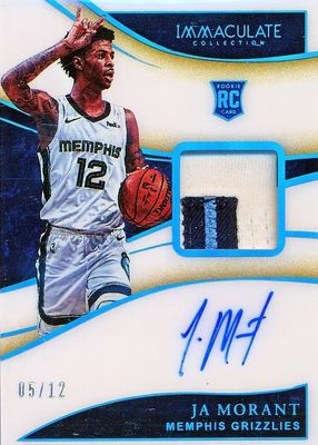 2019 Immaculate #117 Rookie Patch Auto - Jersey Number (/12)