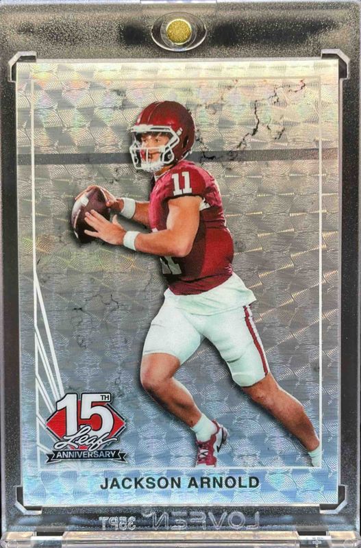 2025 Leaf 15th Anniversary NSCC Wrapper Redemption #90B-74 1990 Leaf Base - Silver Circles Silver /1