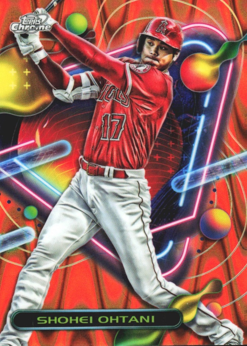 Shohei Ohtani Topps Chrome ロゴリフラクター　2023 Shohei Ohtani 2023 Topps Chrome Cosmic #91 Orange Galactic