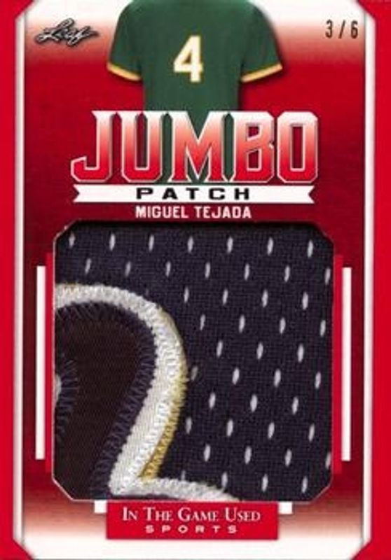 2022 Leaf In The Game Used Sports #JP-25 Jumbo Patch - Red /6
