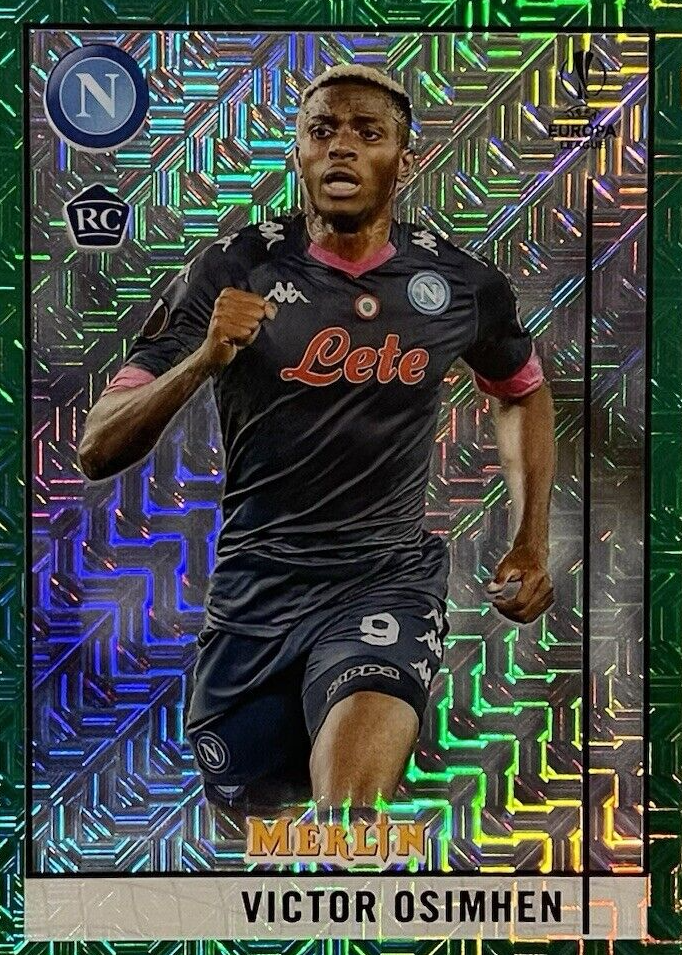 その他 2020 Victor Osimhen Topps Aqua Prizm RC 2020 Panini Mosaic Serie A Peacock Choice Victor Osimhen ROOKIE