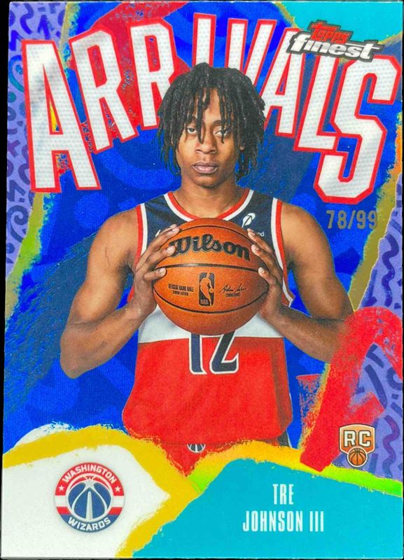 2025 Topps Finest #A-6 Arrivals - Blue Refractor /99