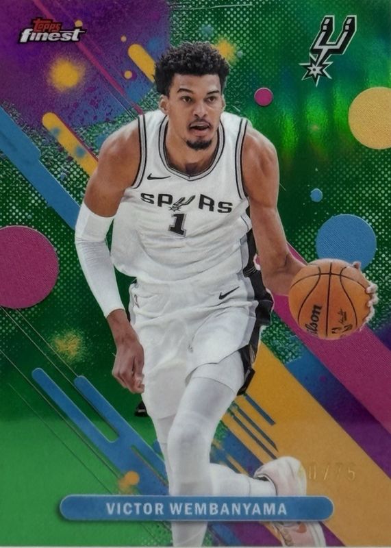 Victor Wembanyama 2025 Topps Finest #98 Common - Green Refractor