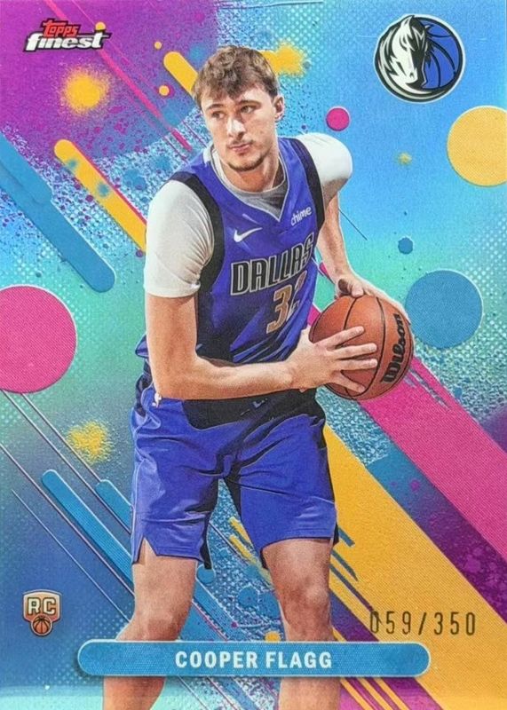 2025 Topps Finest #1 Common - Sky Blue Refractor /350