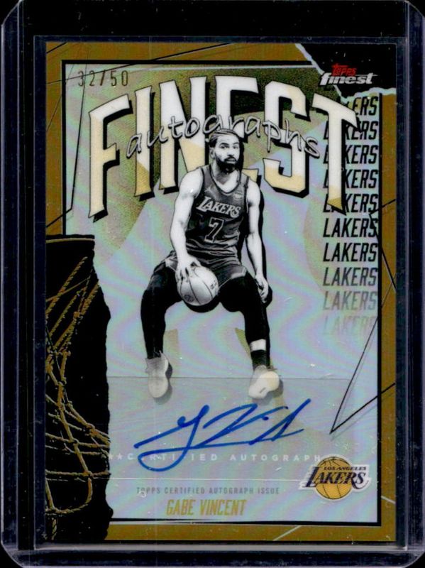 2025 Topps Finest #FAU-GV Finest Autographs - Gold Refractor /50