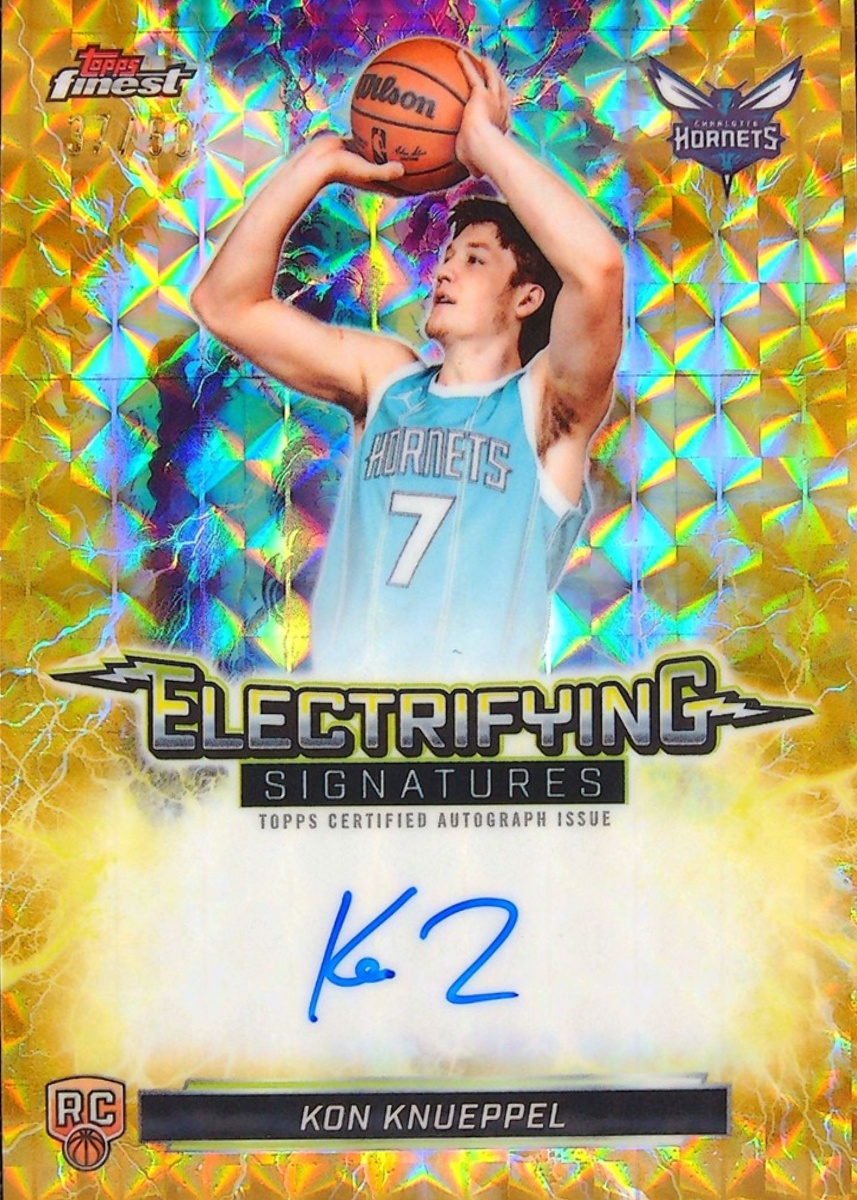 Kon Knueppel 2025 Topps Finest #ESG-KK Electrifying Signatures - Gold ...