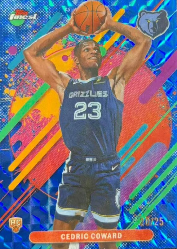2025 Topps Finest #211 Rare - Blue Geometric Refractor /25