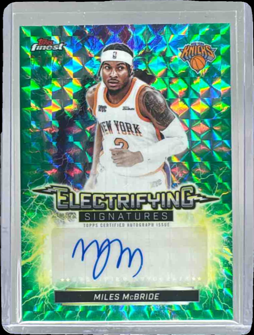 Miles McBride 2025 Topps Finest #ESG-MM Electrifying Signatures