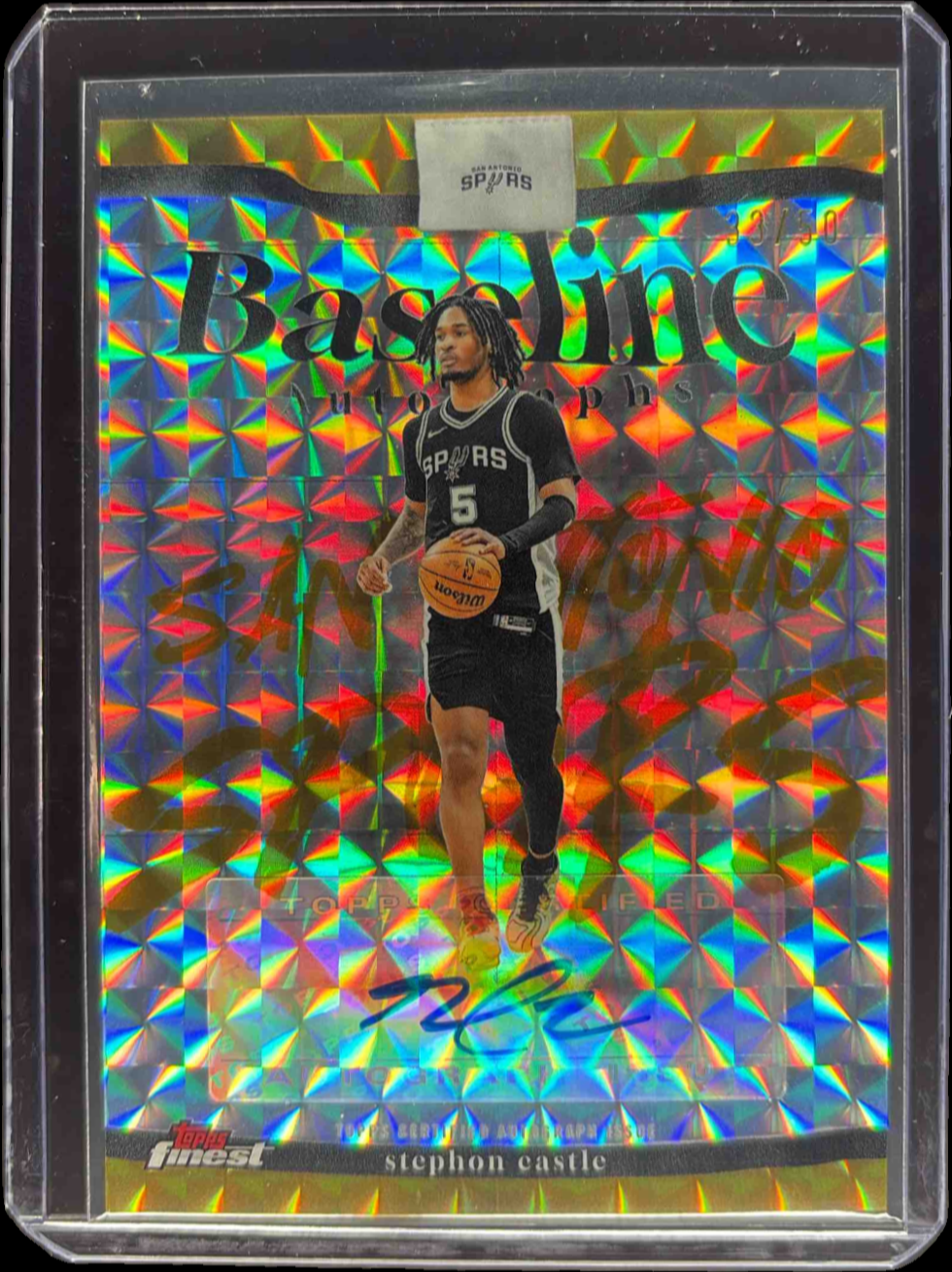 Stephon Castle 2025 Topps Finest #BA-SC Baseline Autographs - Gold ...