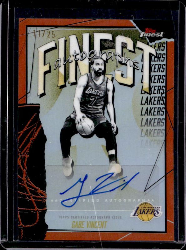 2025 Topps Finest #FAU-GV Finest Autographs - Orange Refractor /25