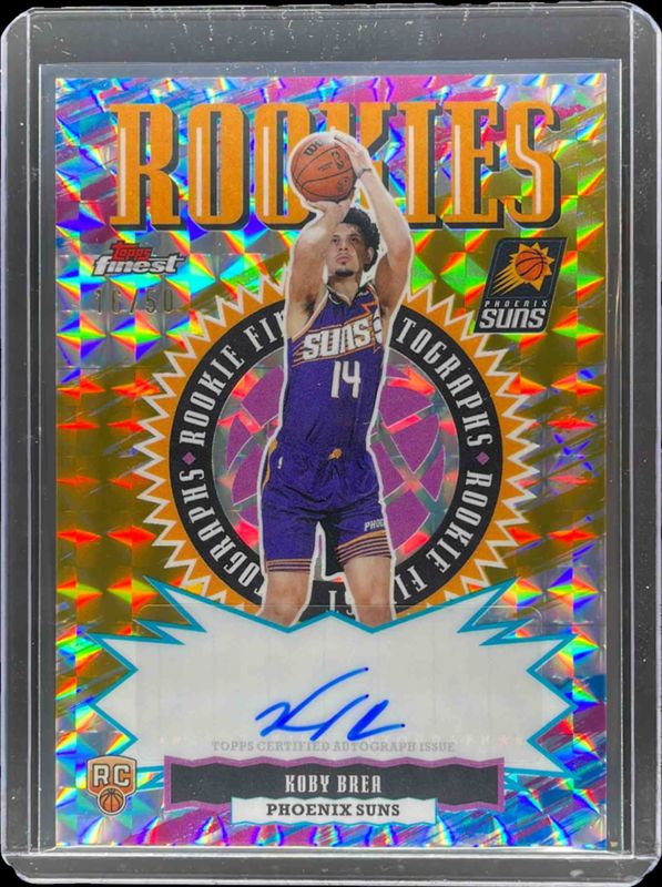 2025 Topps Finest #RFA-KB Rookie Finest Autographs - Gold Geometric Refractor /50