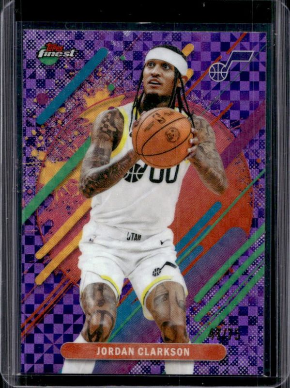 2025✨️トゥモローランドコレクション❁ジャガード タックスカート 近年モデル Jordan Clarkson 2025 Topps Finest #273 Rare - Purple X-Fractor /75