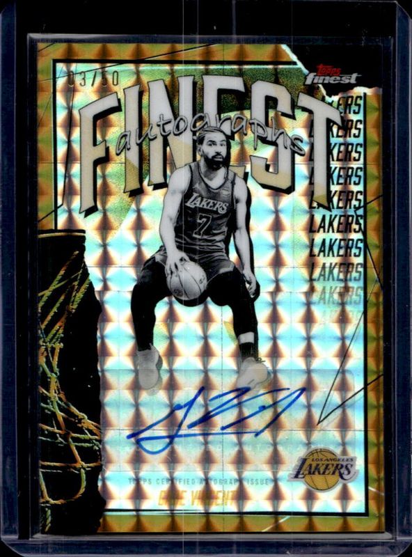 2025 Topps Finest #FAU-GV Finest Autographs - Gold Geometric Refractor /50
