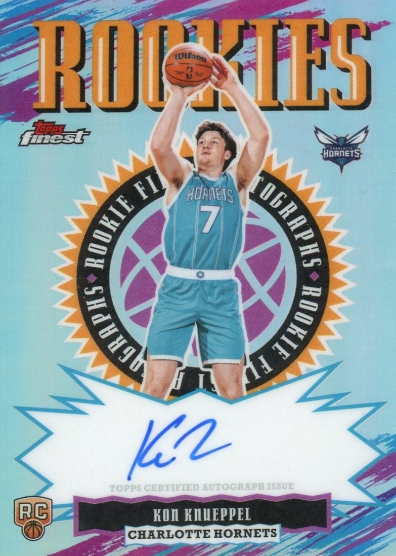Kon Knueppel 2025 Topps Finest #RFA-KK Rookie Finest Autographs 