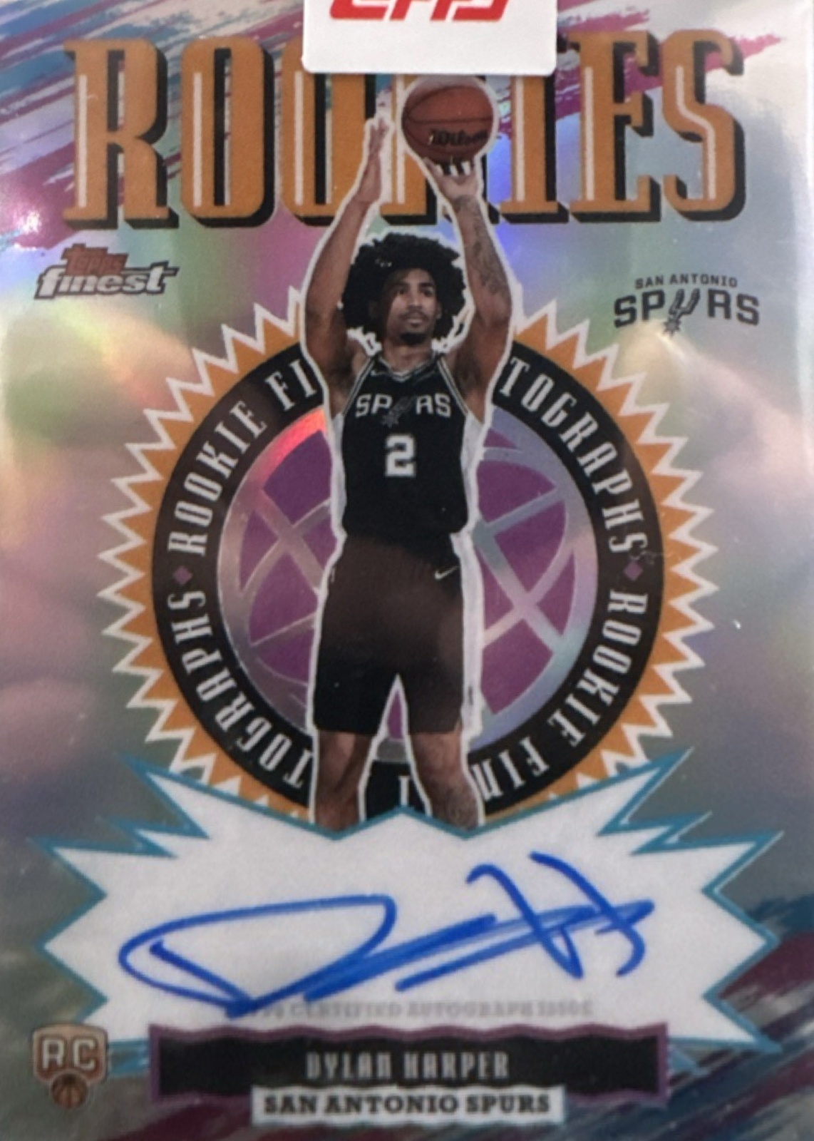 Dylan Harper 2025 Topps Finest #RFA-DH Rookie Finest Autographs 