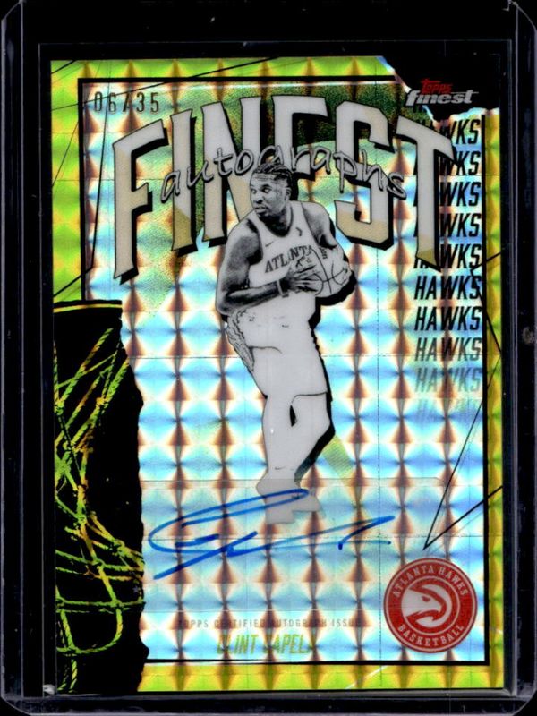 2025 Topps Finest #FAU-CC Finest Autographs - Yellow Geometric Refractor /35