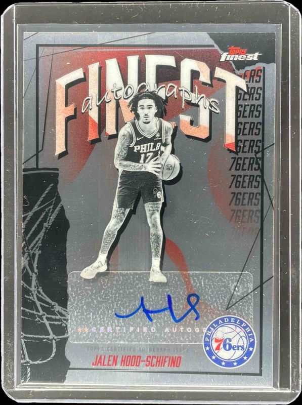 Jalen Hood-Schifino 2025 Topps Finest #FAU-JHS Finest Autographs