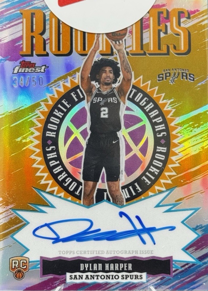 Dylan Harper 2025 Topps Finest #RFA-DH Rookie Finest Autographs
