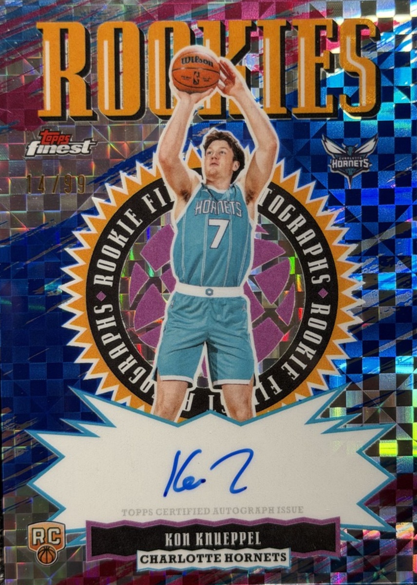 Kon Knueppel 2025 Topps Finest #RFA-KK Rookie Finest Autographs