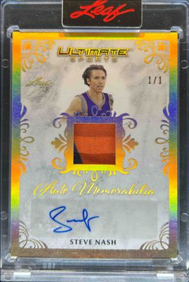 2024 Leaf Ultimate Sports #AM-SN1 Auto Memorabilia - Holo Gold /1