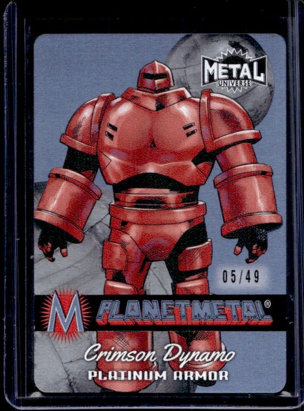 2024 Skybox Metal Universe Avengers #PM-17 Planet Metal Iron Armor Platinum /49