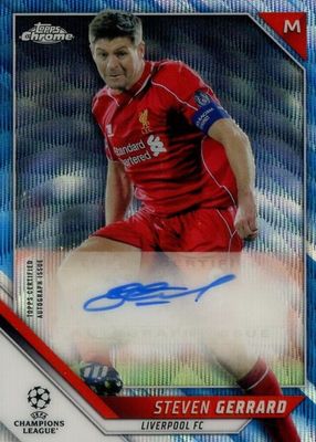 2021 Topps Chrome UEFA Champions League #CA-SG Autographs - Blue Wave Refractor /75