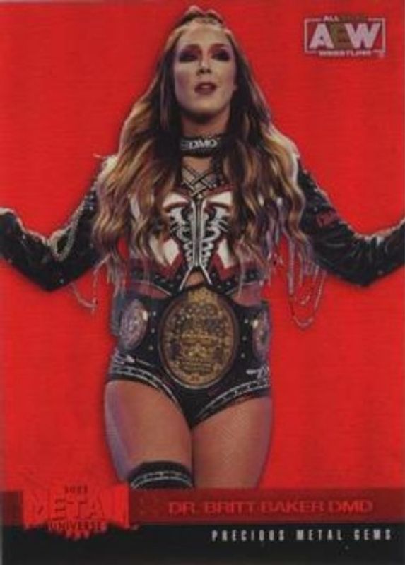2022 Skybox Metal Universe AEW #8 Precious Metal Gems Red /100