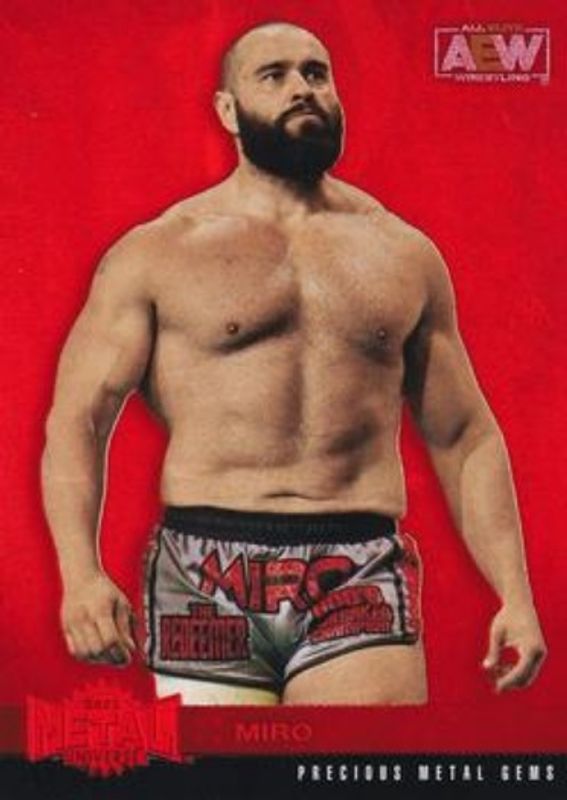 2022 Skybox Metal Universe AEW #45 Precious Metal Gems Red /100