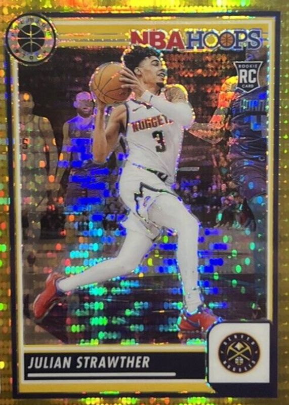 Julian Strawther 2023 Hoops Premium Stock #213 Gold Pulsar /10 Rookie RAW