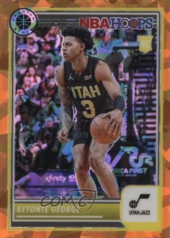 Keyonte George 2023 Hoops Premium Stock #98 Orange Ice /125 Rookie RAW