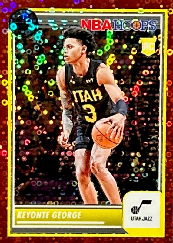 Keyonte George 2023 Hoops Premium Stock #98 Red Disco /149 Rookie RAW