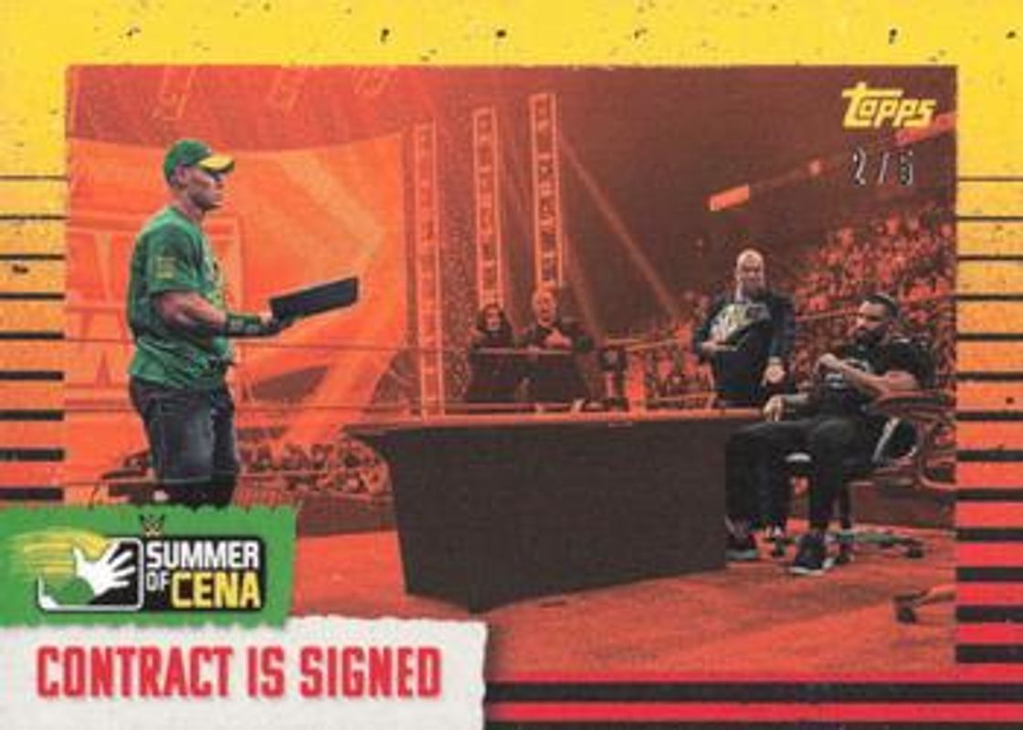 2021 Topps Now WWE Summer Of Cena Orange /5
