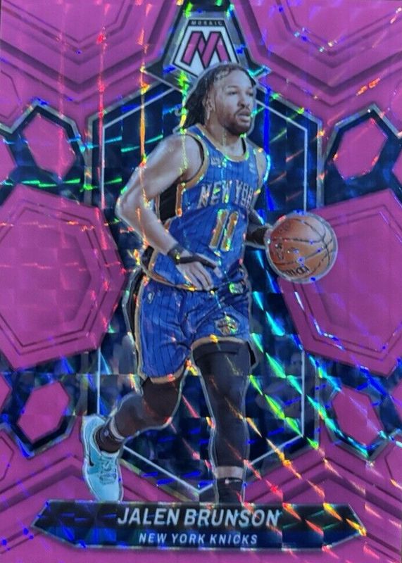 Jalen Brunson 2023 Mosaic #67 Pink Fluorescent /10 RAW