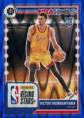 2023 Hoops Premium Stock #282 Rising Stars - Blue Seismic /99