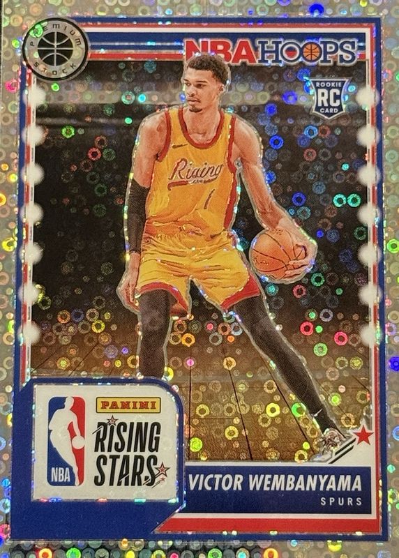 Victor Wembanyama 2023 Hoops Premium Stock #282 Rising Stars - Disco Rookie PSA 10