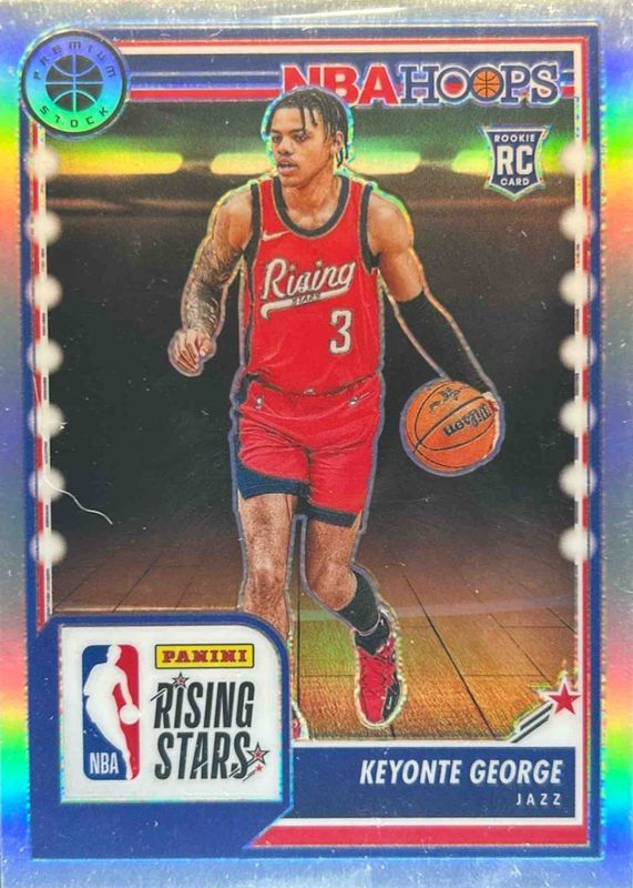 Keyonte George 2023 Hoops Premium Stock #283 Rising Stars - Silver Rookie RAW
