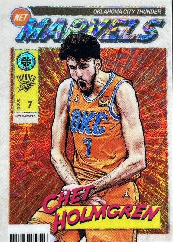 Chet Holmgren 2023 Hoops Premium Stock #20 Retro Net Marvels /(SSP) RAW