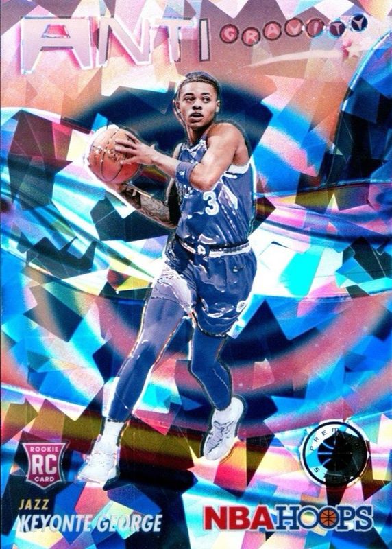 Keyonte George 2023 Hoops Premium Stock #15 Anti Gravity - Blue Ice /99 Rookie RAW
