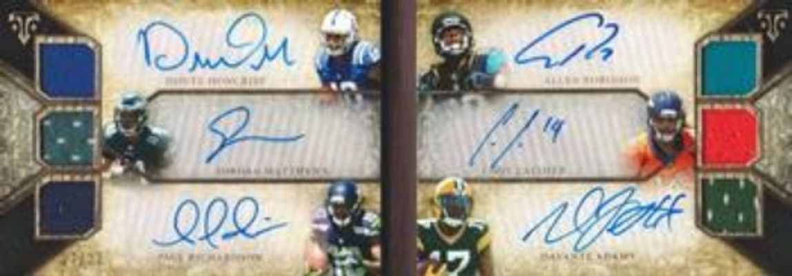 2014 Topps Triple Threads #TTARDC-4 Autographed Relic Double Trios /27