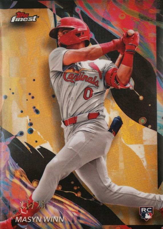 Masyn Winn 2024 Topps Finest #143 Uncommon - Gold Refractor /25 Rookie RAW