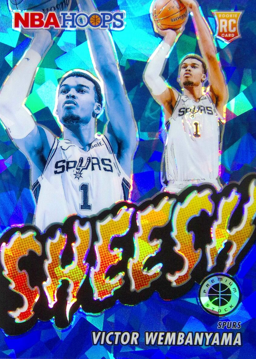 Victor Wembanyama 2023 Hoops Premium Stock #12 Sheesh - Blue Ice