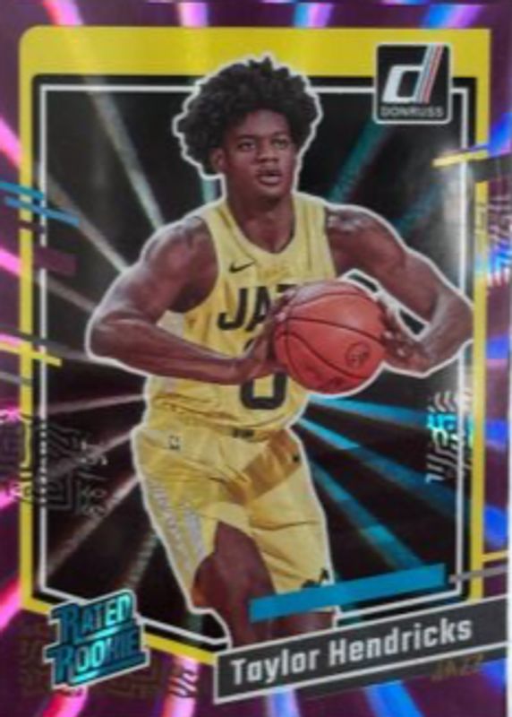 Taylor Hendricks 2023 Donruss #208 Holo Purple Laser /99 Rookie RAW