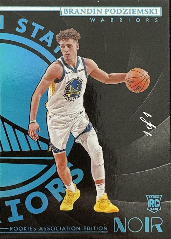 Brandin Podziemski 2023 Noir #154 Rookies Association Edition - Platinum /1 RAW